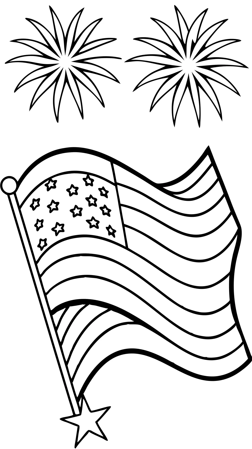 american flag’ coloring page